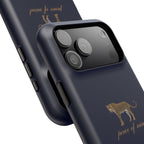 Navy Blue 'Peace of Mind' Panther Phone Case