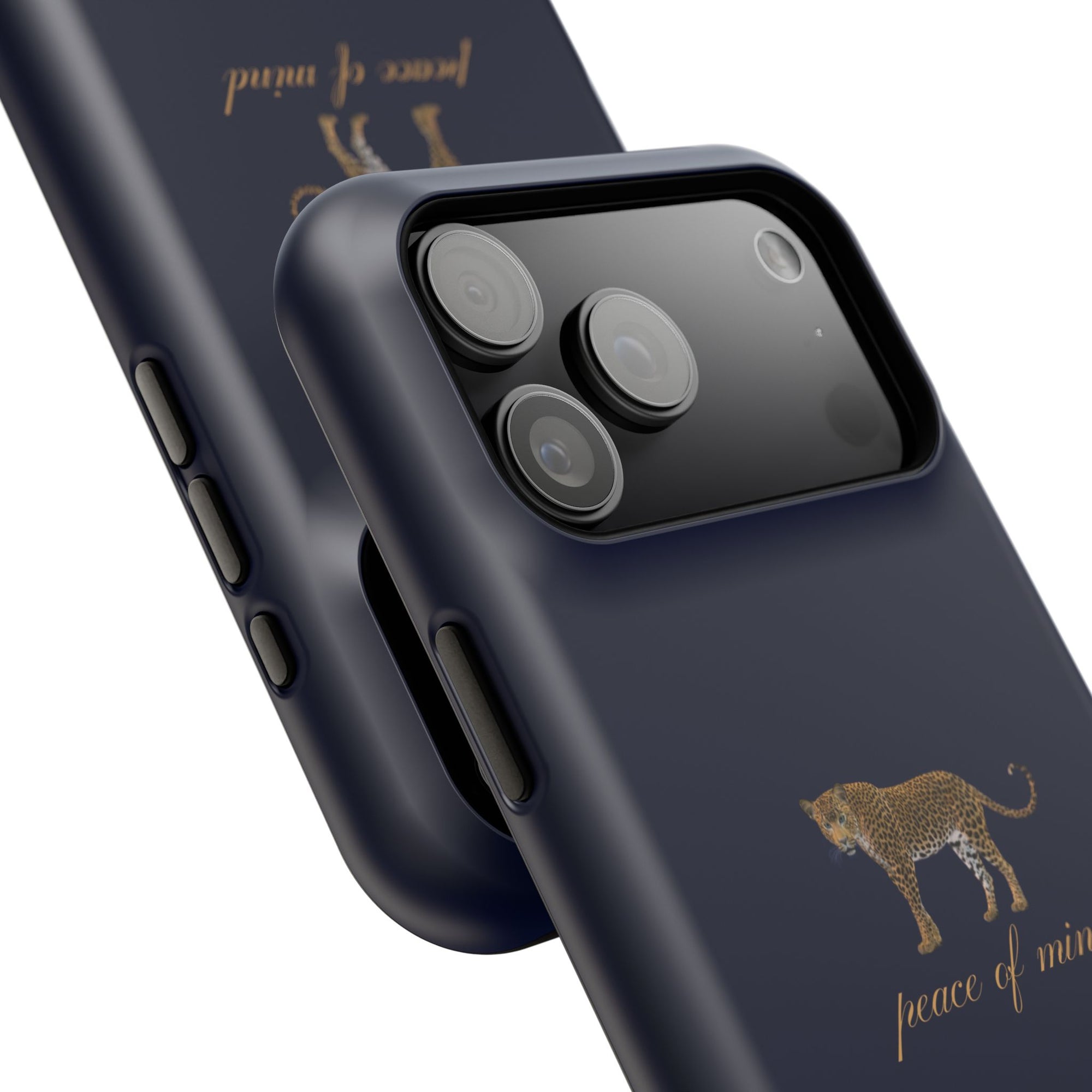 Navy Blue 'Peace of Mind' Panther Phone Case