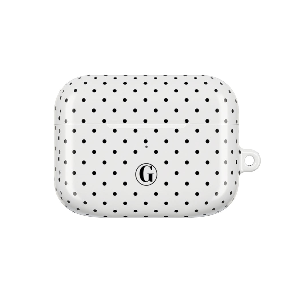 White Polka Dot AirPod Case