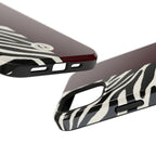 Zebra Print x Burgundy Phone Case