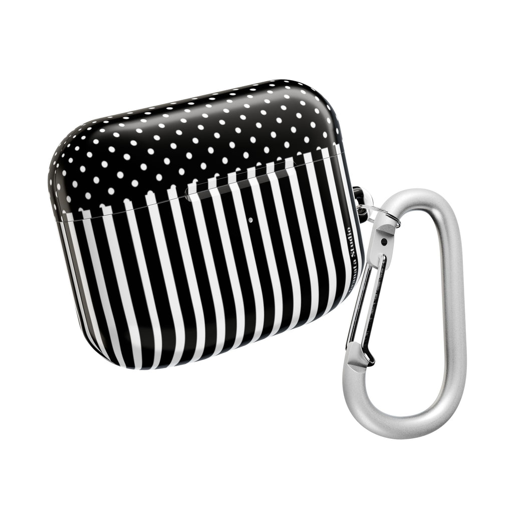 B&W Polka Dots x Stripes AirPod Case