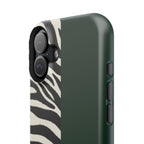 Zebra Print x Emerald Green Phone Case