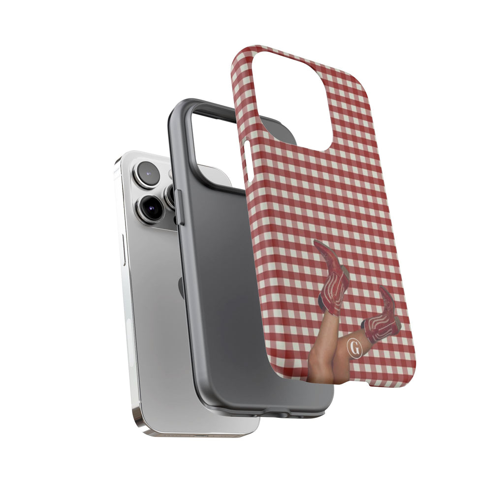 Dark Red Cowboy Boots Phone Case