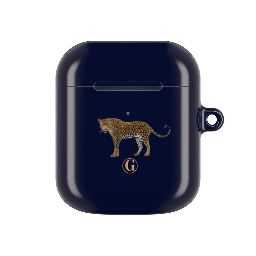Navy Blue Panther AirPod Case