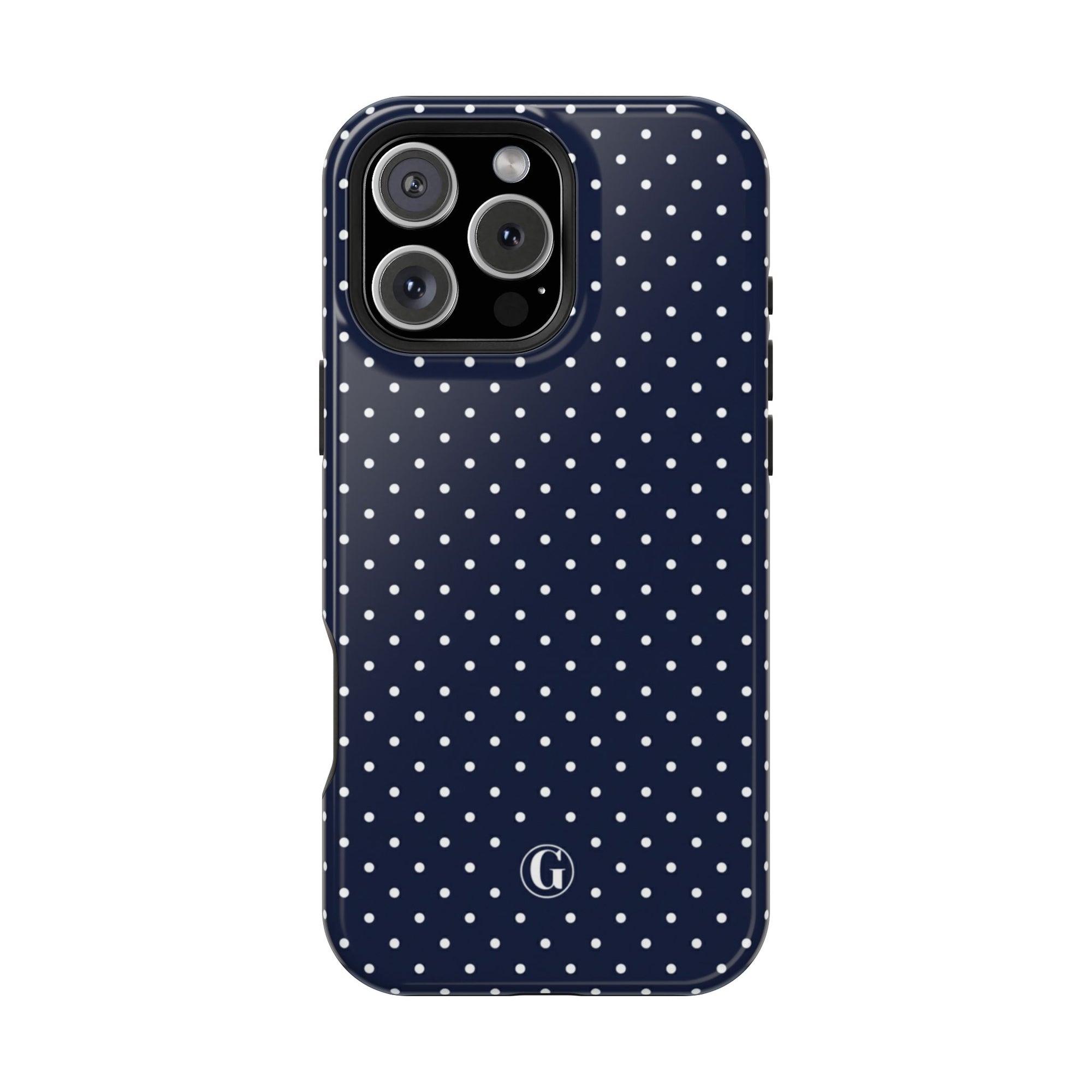 Navy Blue Polka Dots Phone Case