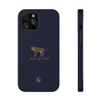 Navy Blue 'Peace of Mind' Panther Phone Case