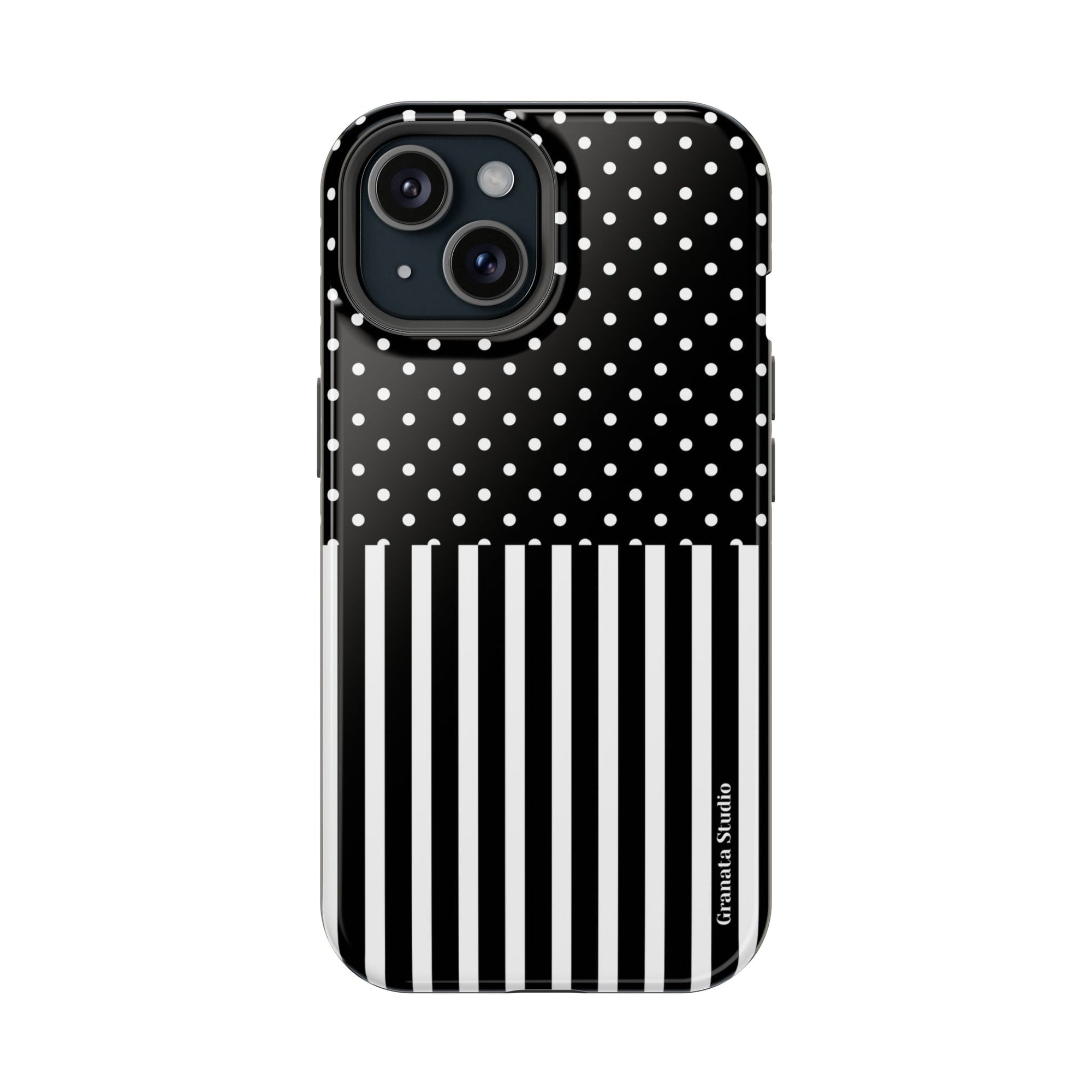 B&W Polka Dots x Stripes Phone Case