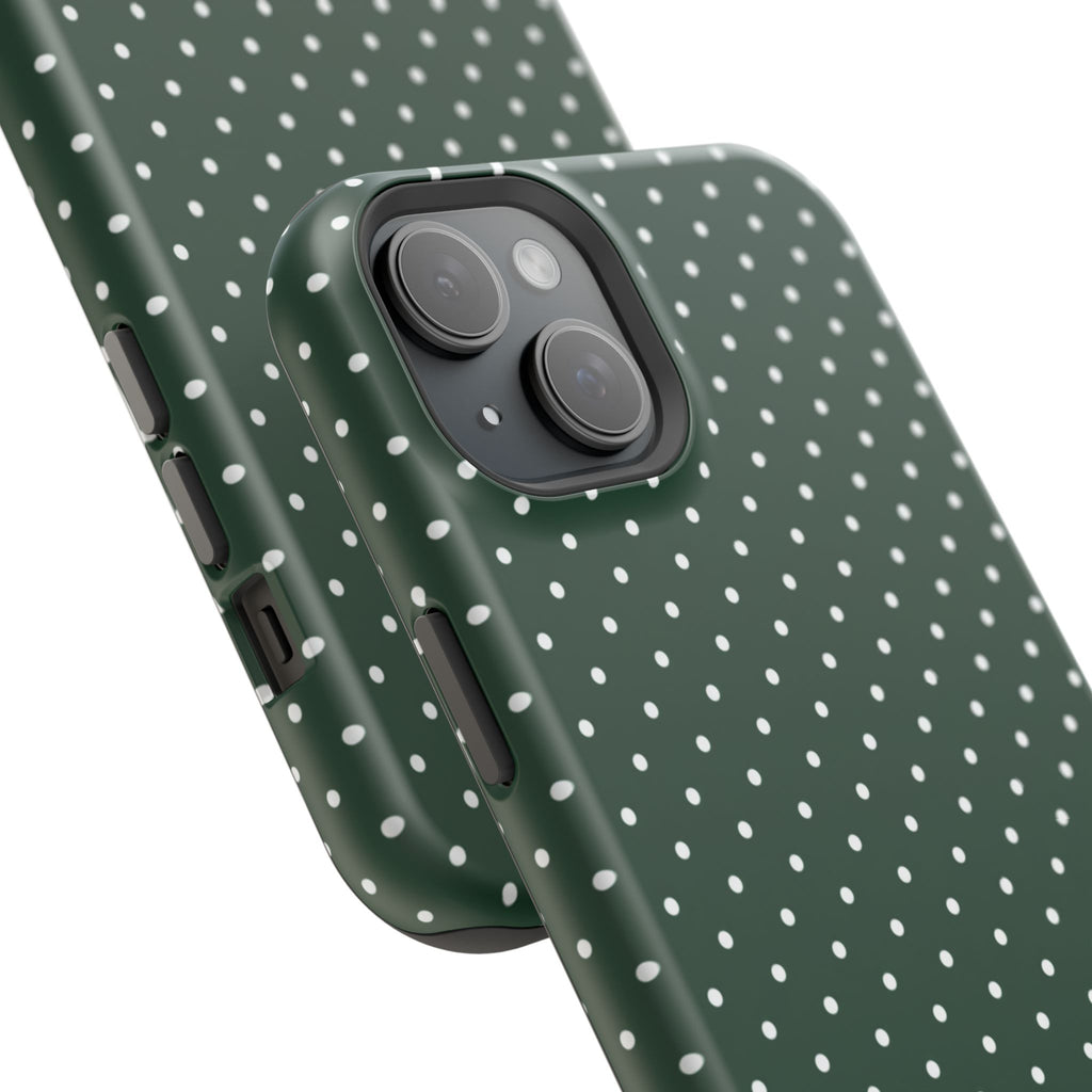 Emerald Green Polka Dots Phone Case