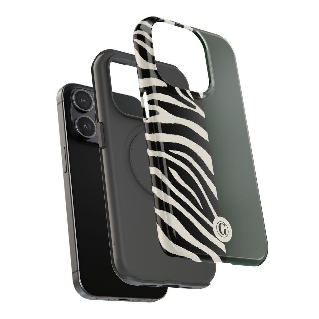 Zebra Print x Emerald Green Phone Case