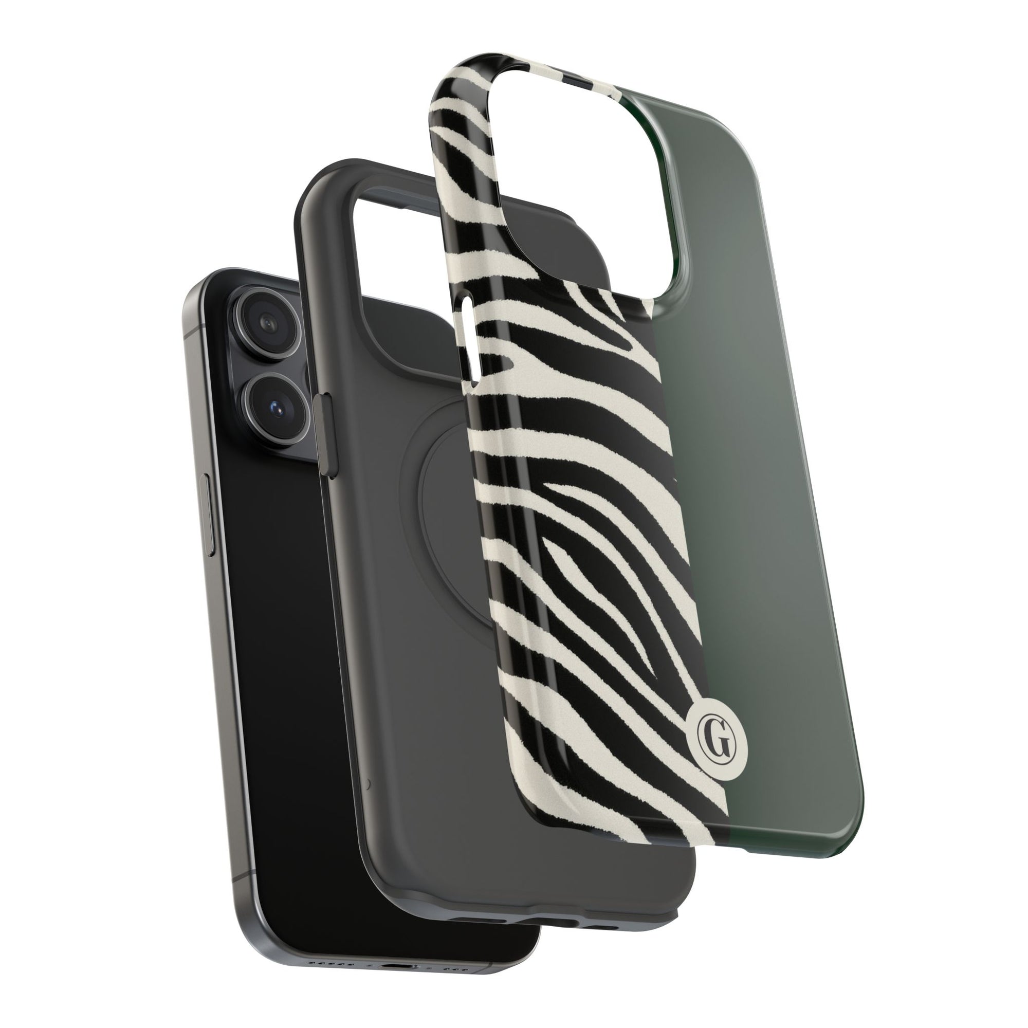 Zebra Print x Emerald Green Phone Case