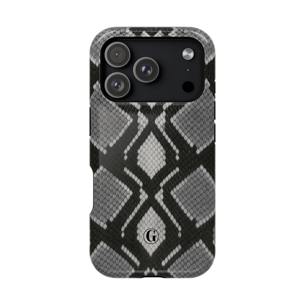 Grey Snakeskin Print Phone Case
