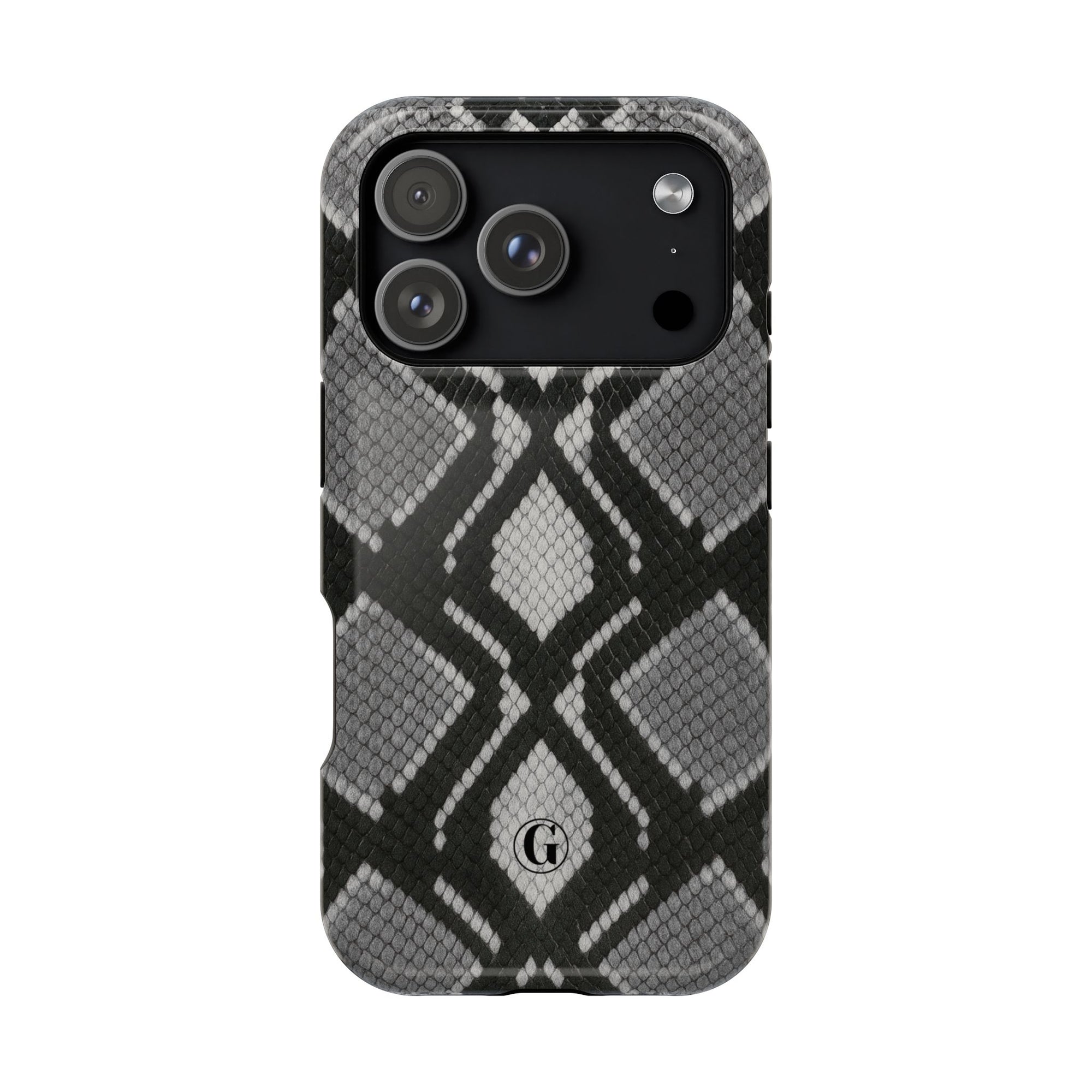 Grey Snakeskin Print Phone Case