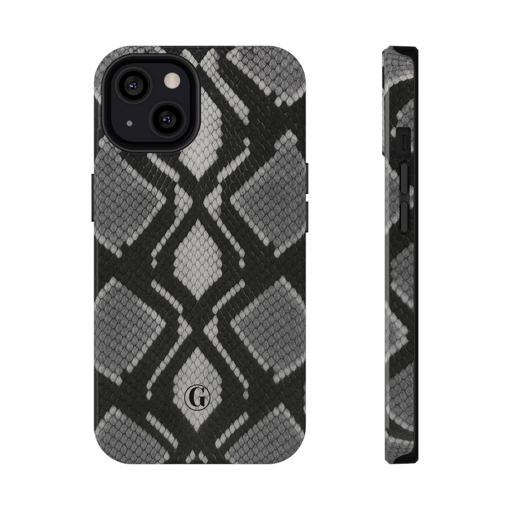Grey Snakeskin Print Phone Case