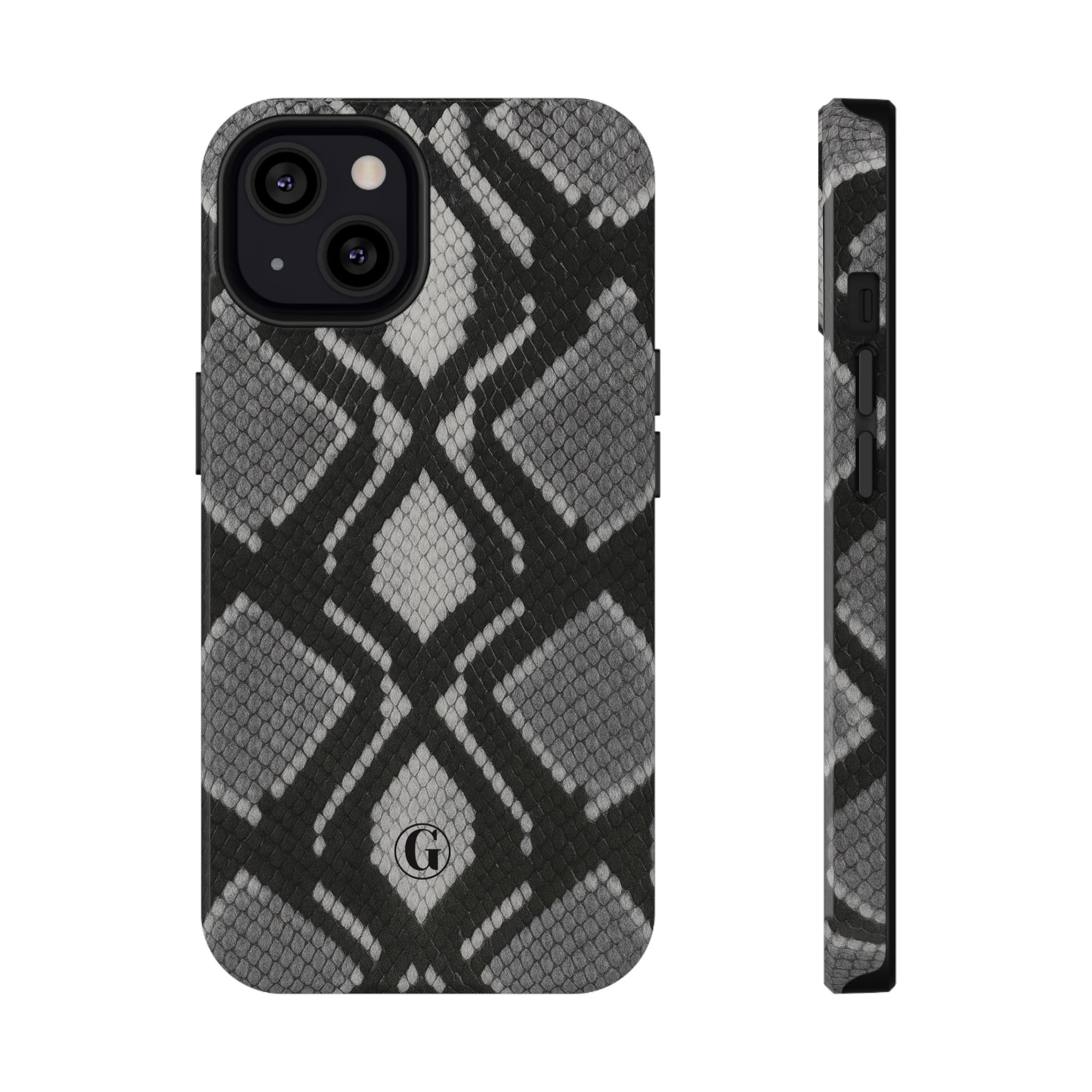 Grey Snakeskin Print Phone Case