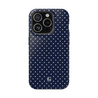 Navy Blue Polka Dots Phone Case