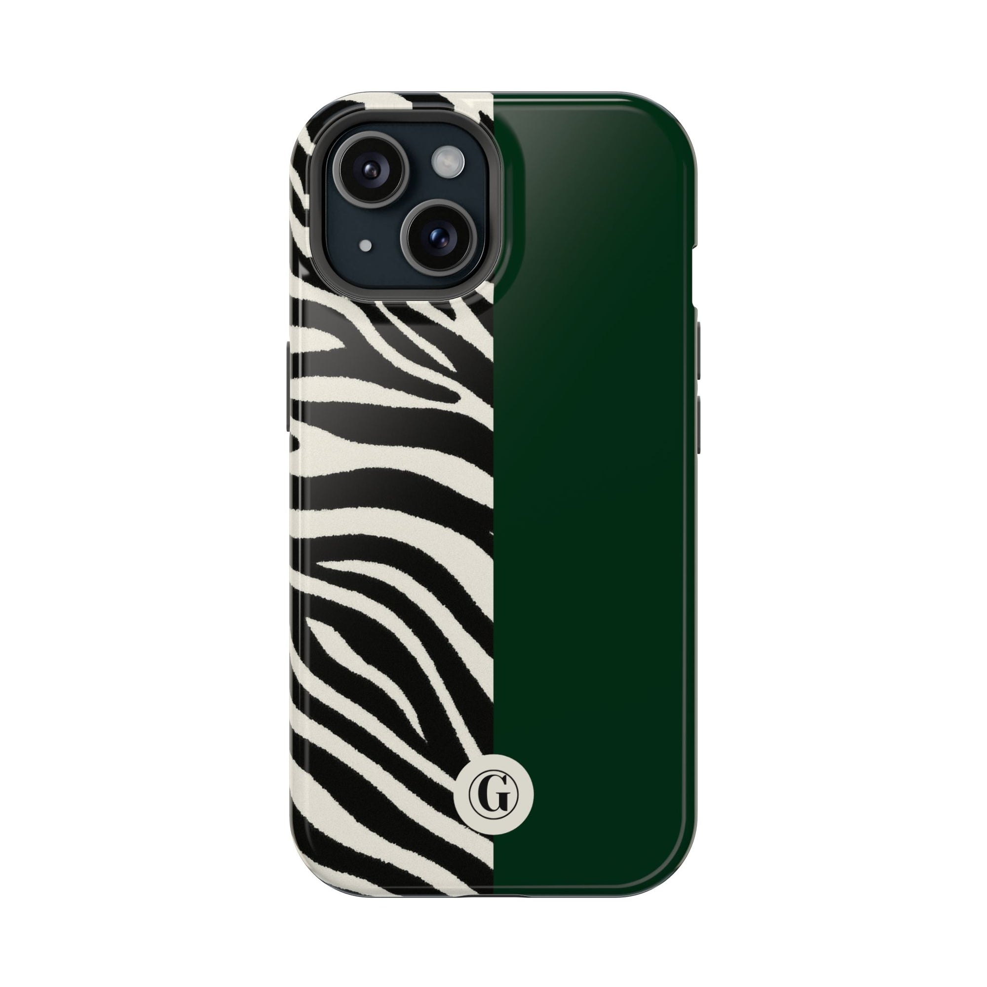 Zebra Print x Emerald Green Phone Case