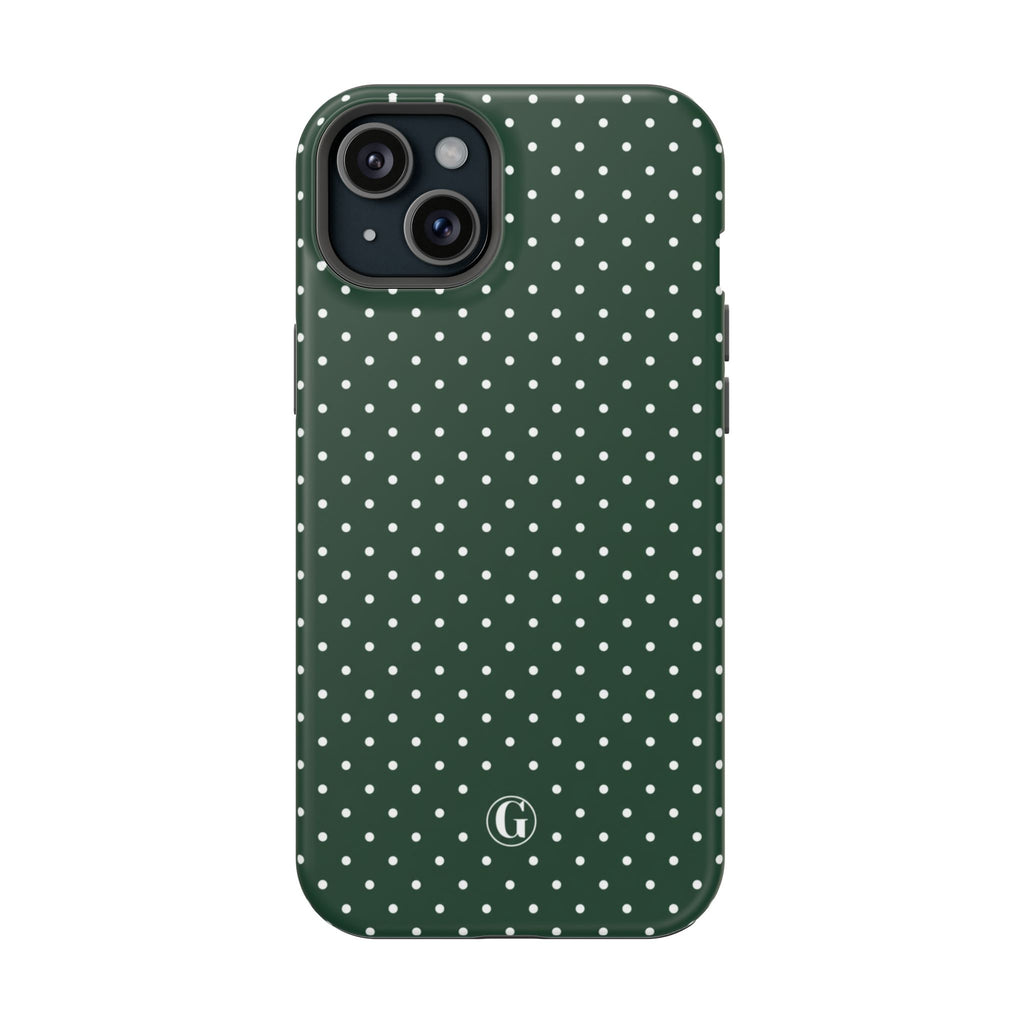 Emerald Green Polka Dots Phone Case