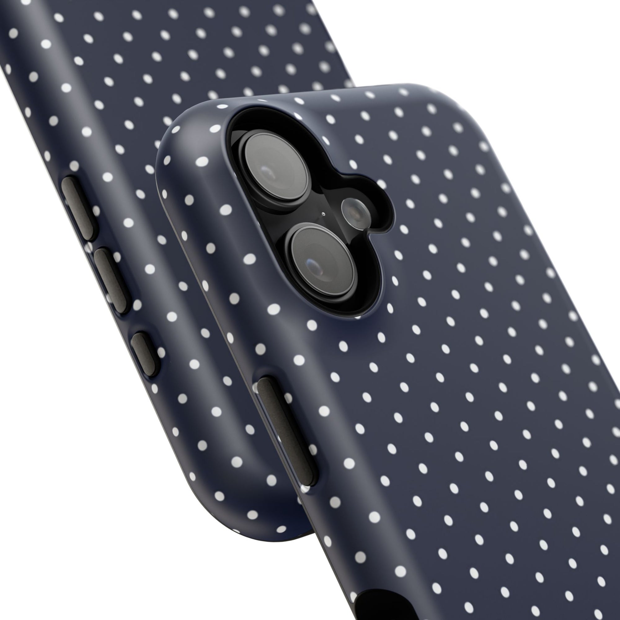 Navy Blue Polka Dots Phone Case