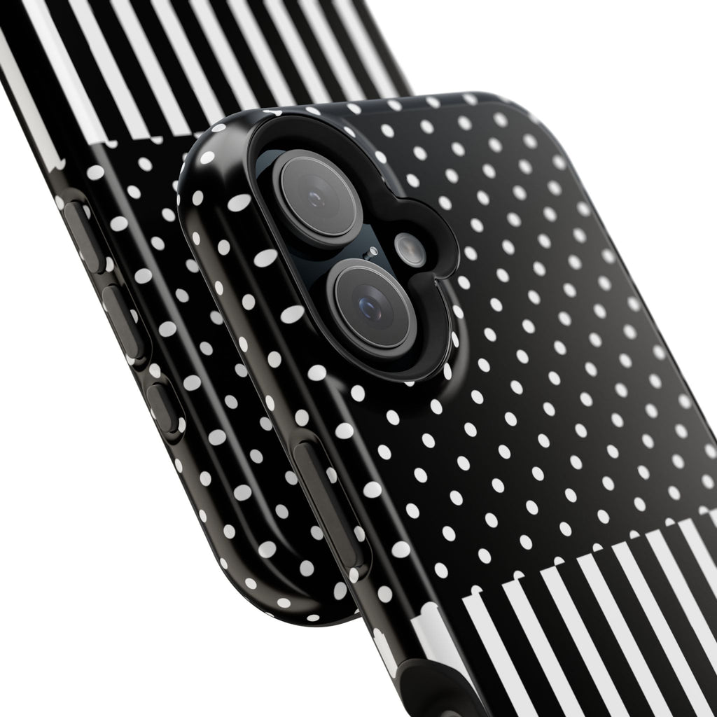 B&W Polka Dots x Stripes Phone Case