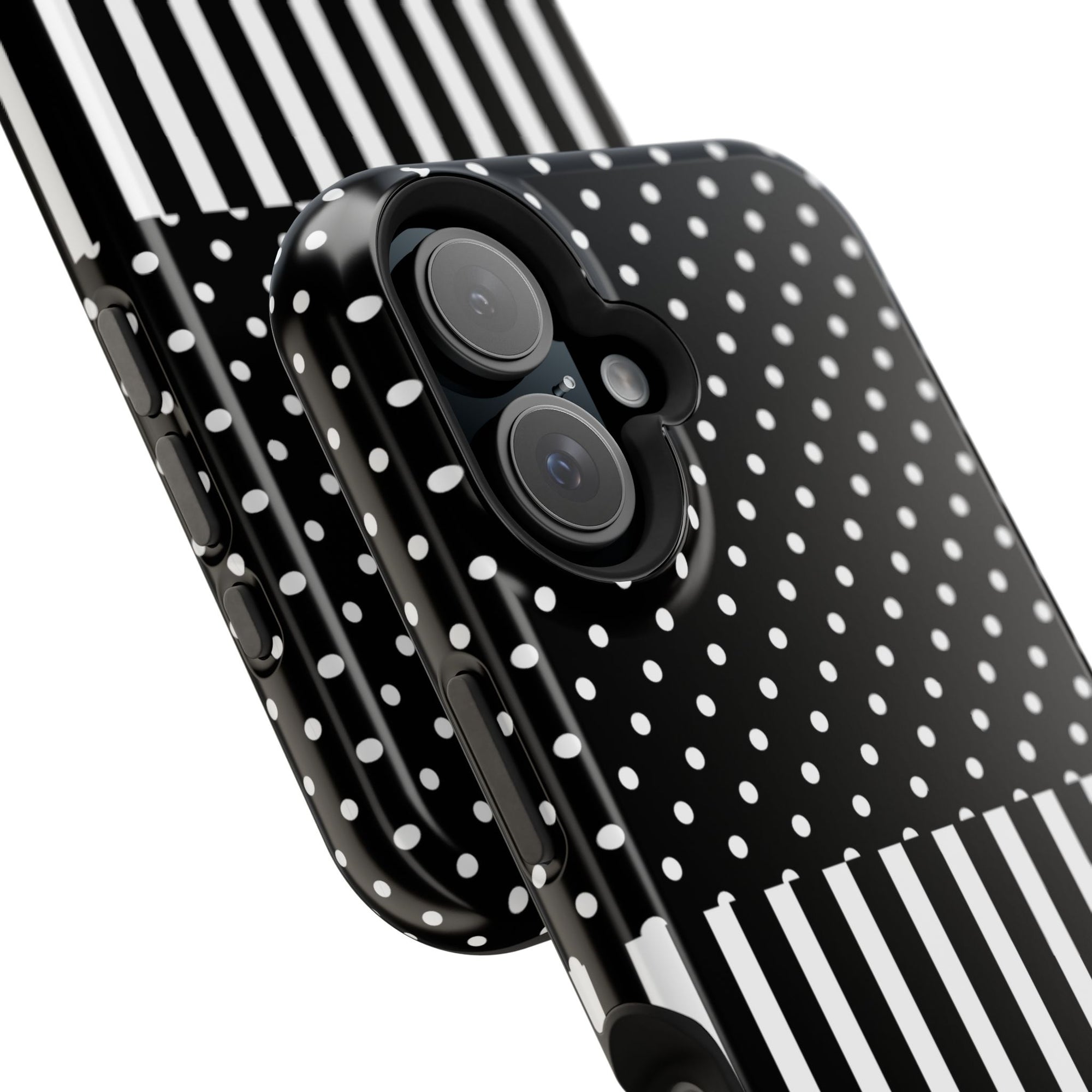 B&W Polka Dots x Stripes Phone Case