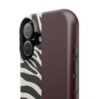 Zebra Print x Burgundy Phone Case