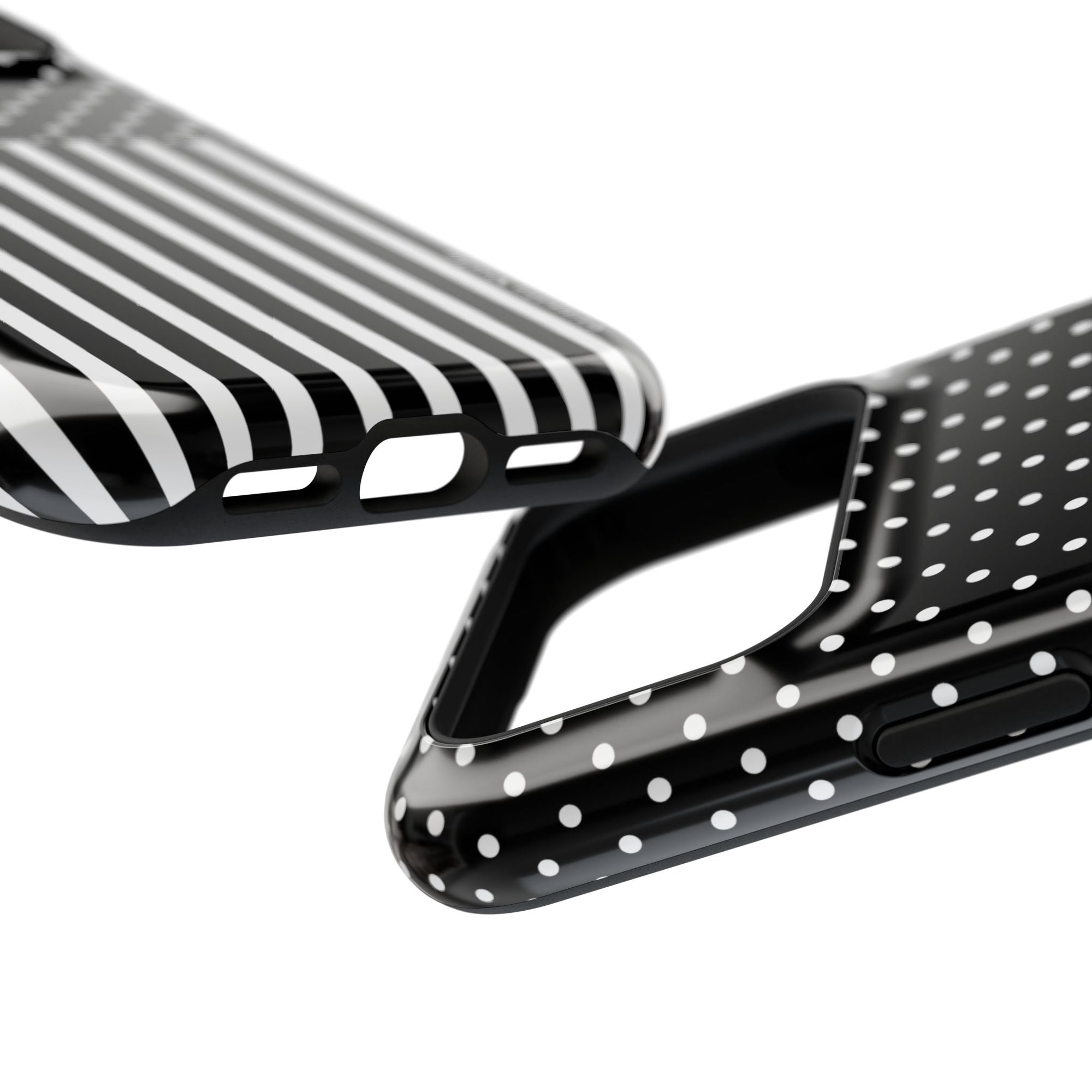 B&W Polka Dots x Stripes Phone Case
