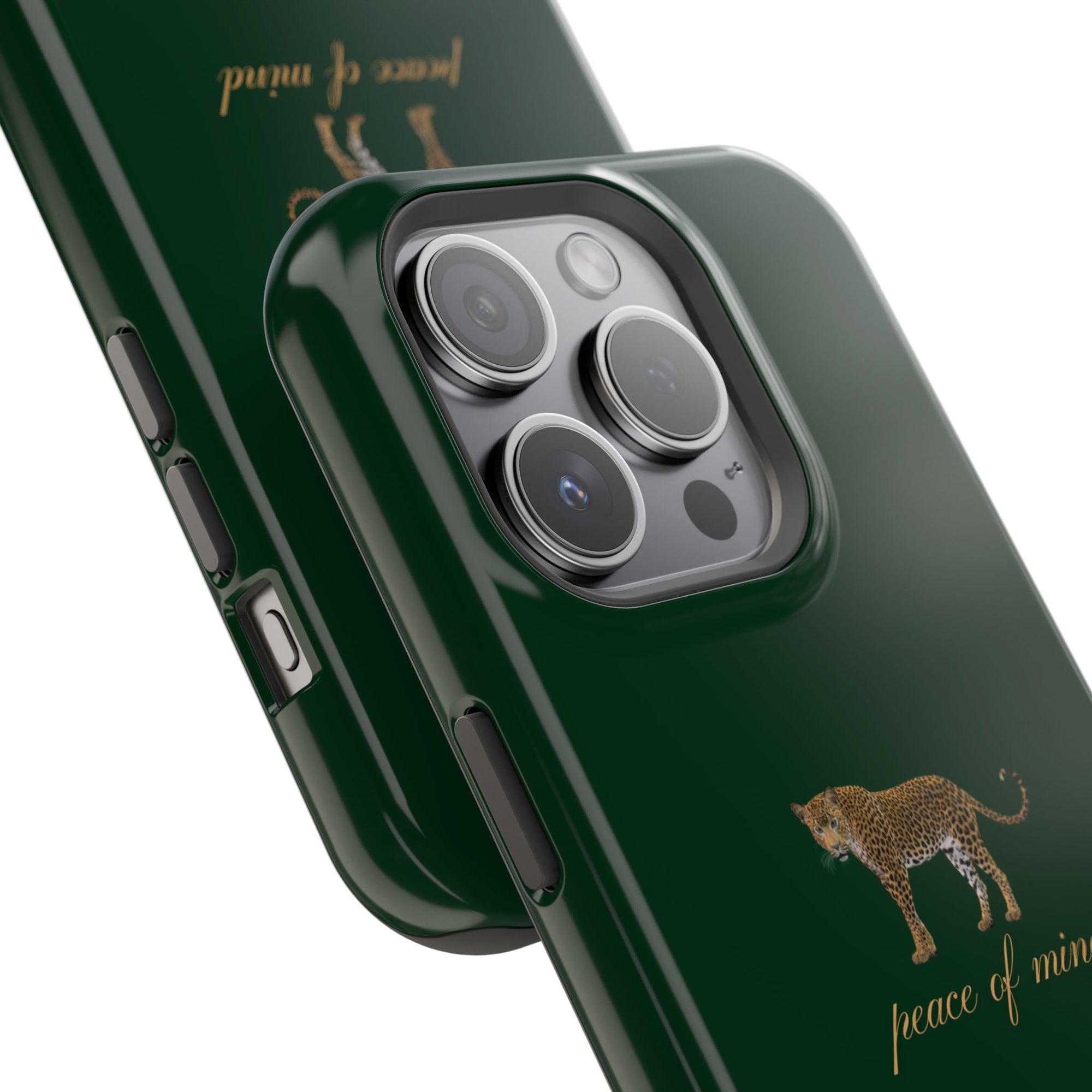 Emerald Green 'Peace of Mind' Panther Phone Case