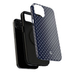 Navy Blue Polka Dots Phone Case
