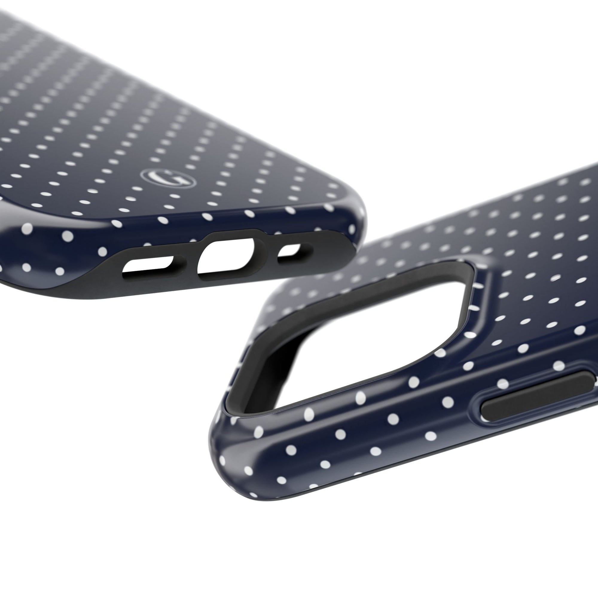 Navy Blue Polka Dots Phone Case