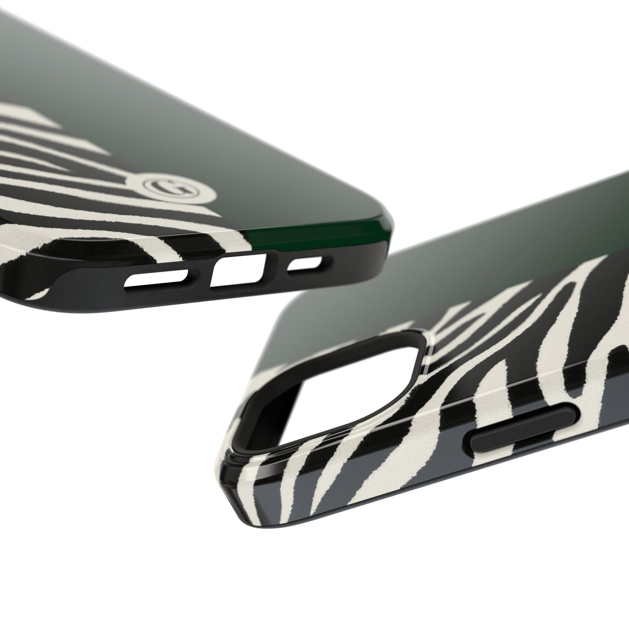 Zebra Print x Emerald Green Phone Case