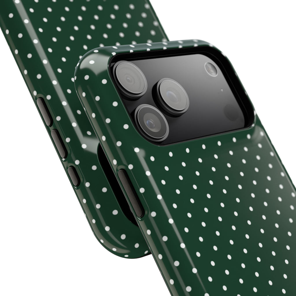 Emerald Green Polka Dots Phone Case