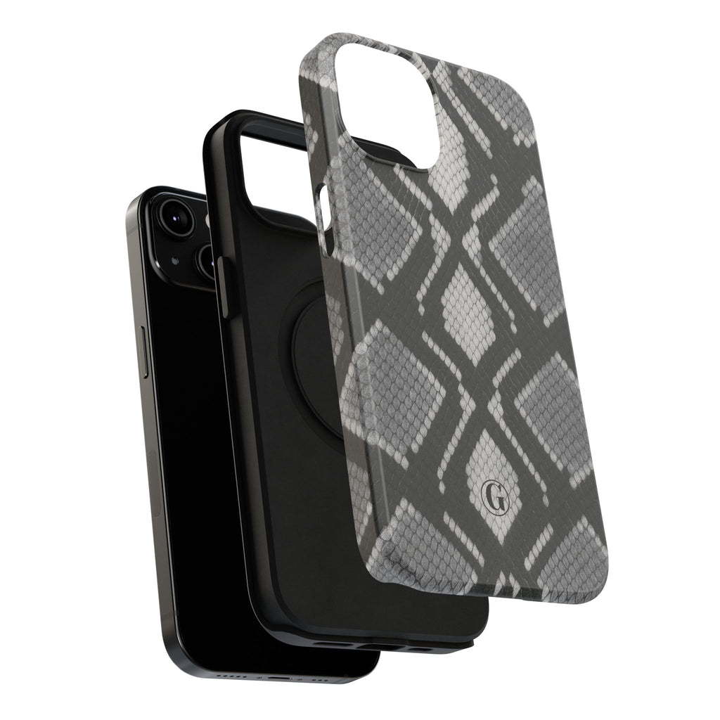 Grey Snakeskin Print Phone Case