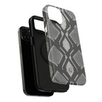Grey Snakeskin Print Phone Case