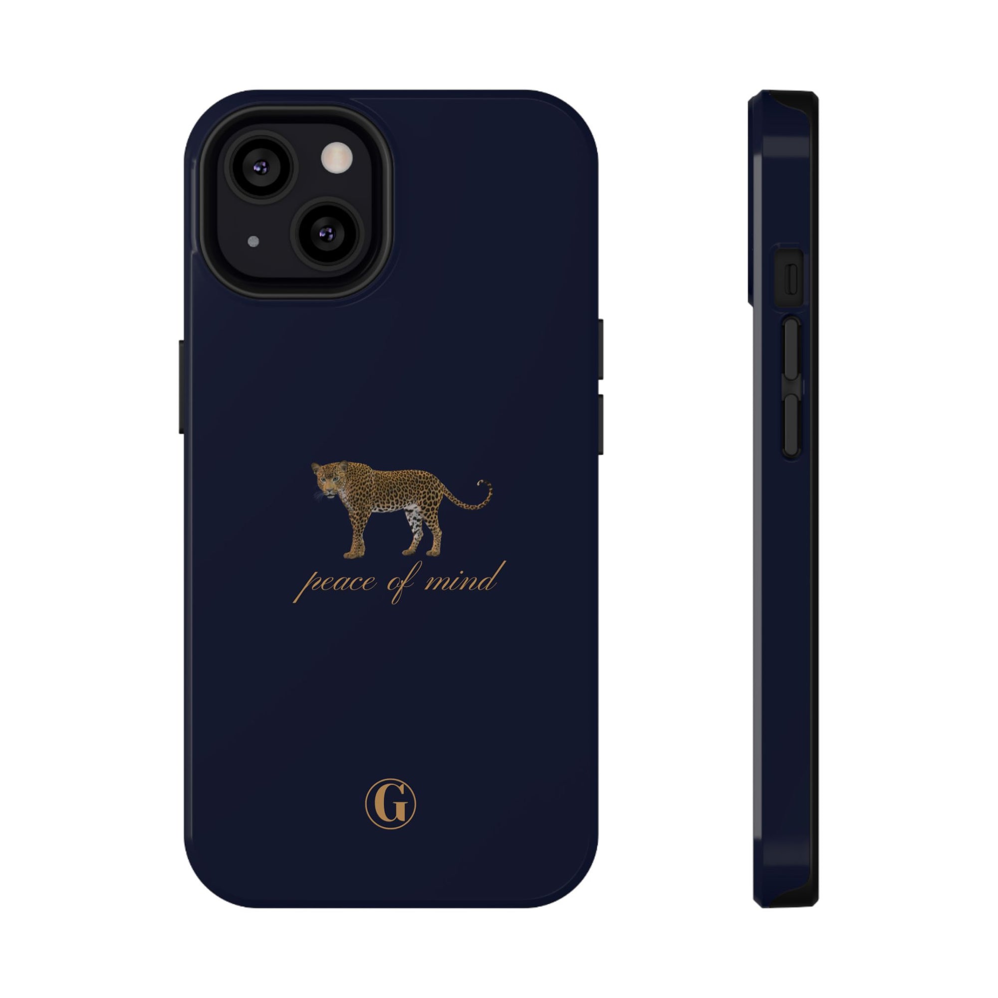 Navy Blue 'Peace of Mind' Panther Phone Case