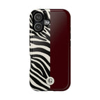 Zebra Print x Burgundy Phone Case