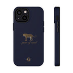 Navy Blue 'Peace of Mind' Panther Phone Case