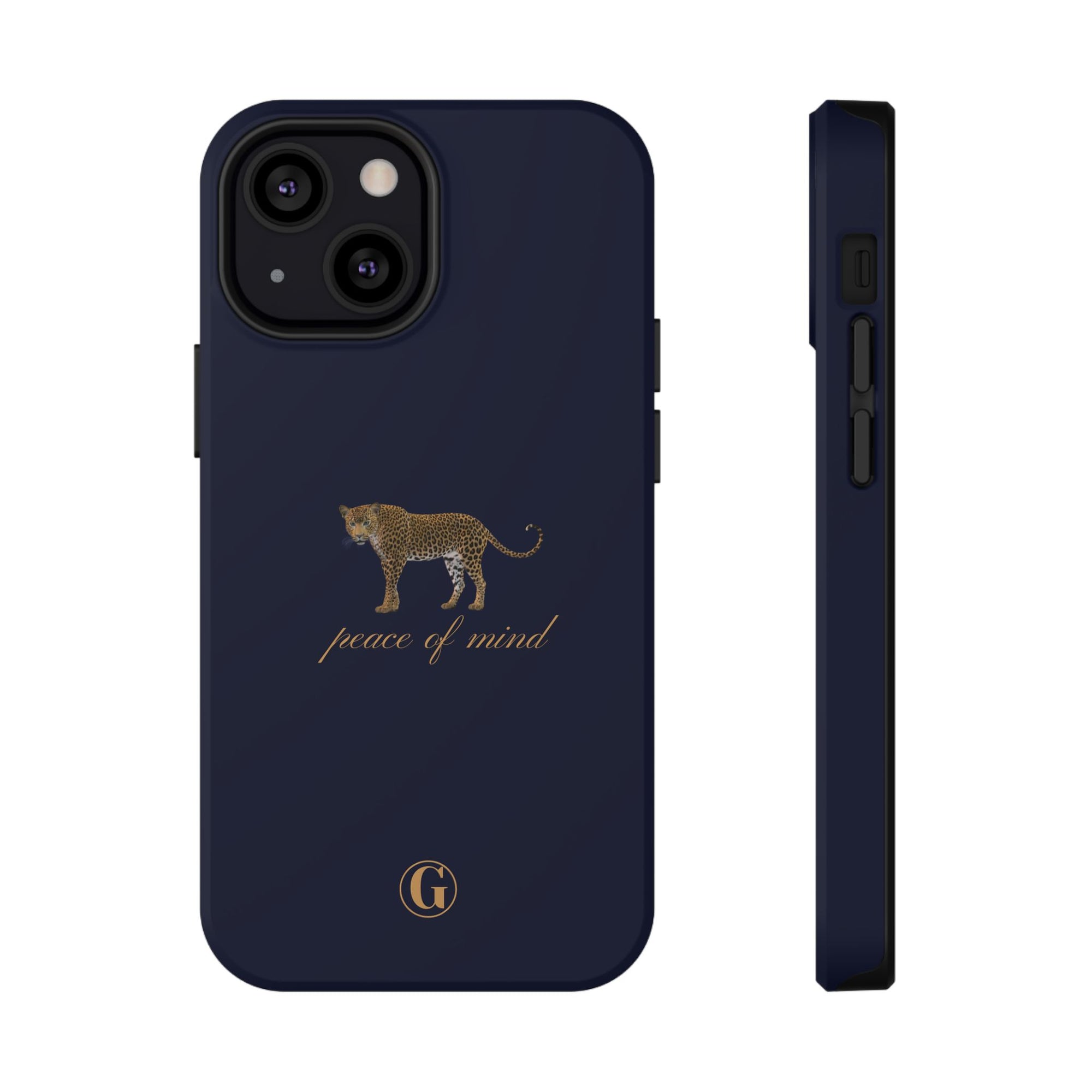 Navy Blue 'Peace of Mind' Panther Phone Case