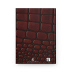 Hardcover Journal — Burgundy Crocodile Print