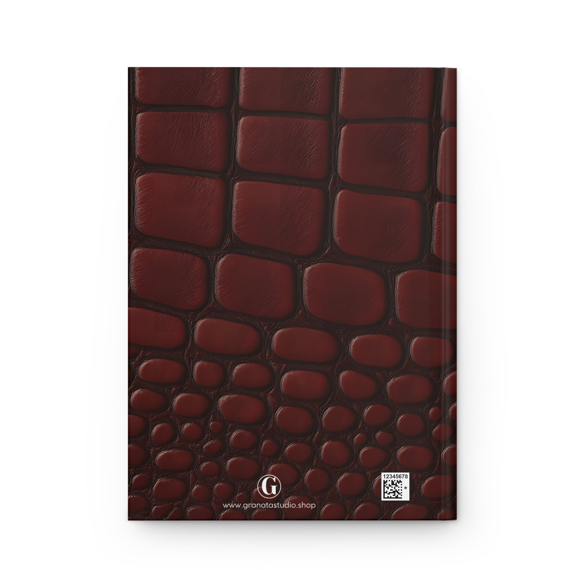 Hardcover Journal — Burgundy Crocodile Print