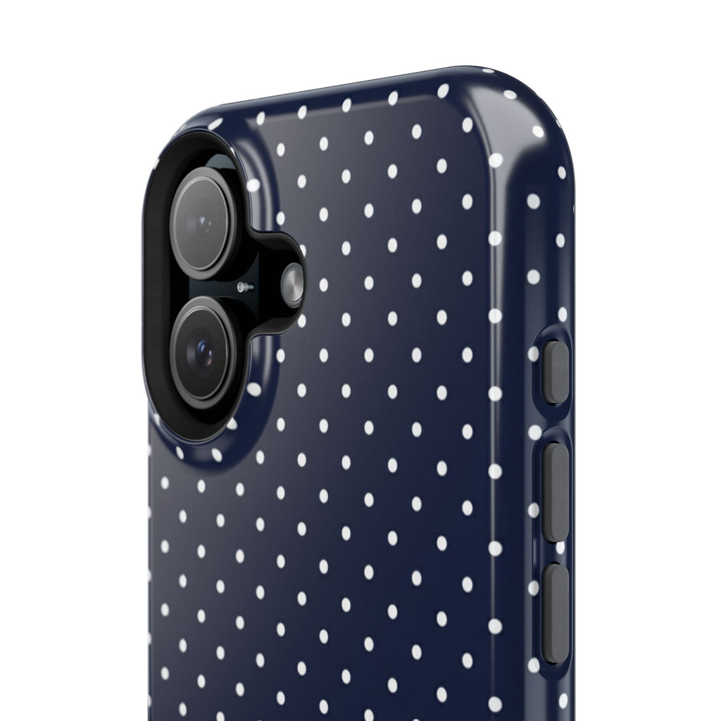 Navy Blue Polka Dots Phone Case