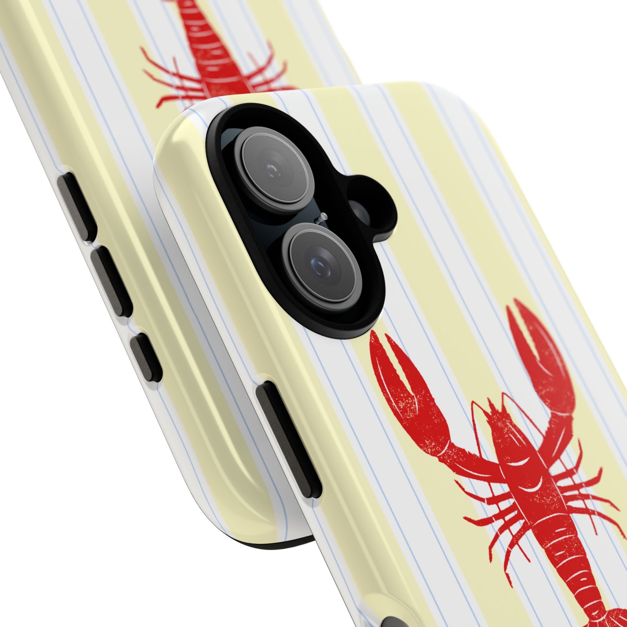 Yellow Stripes & Crawfish Phone Case