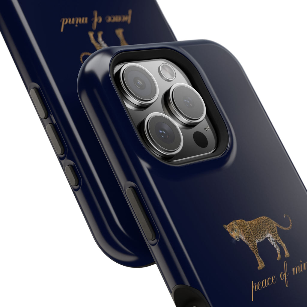 Navy Blue 'Peace of Mind' Panther Phone Case