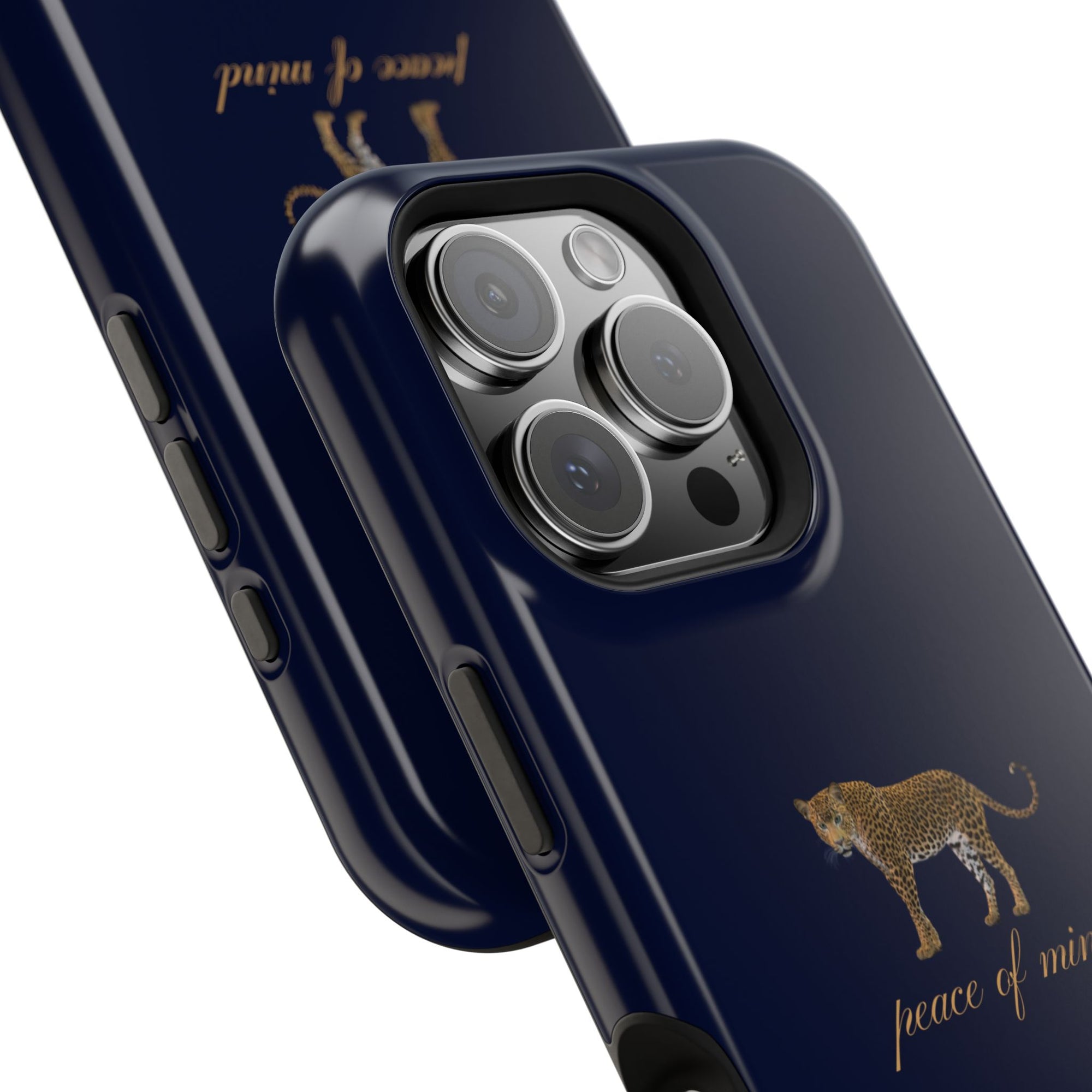 Navy Blue 'Peace of Mind' Panther Phone Case