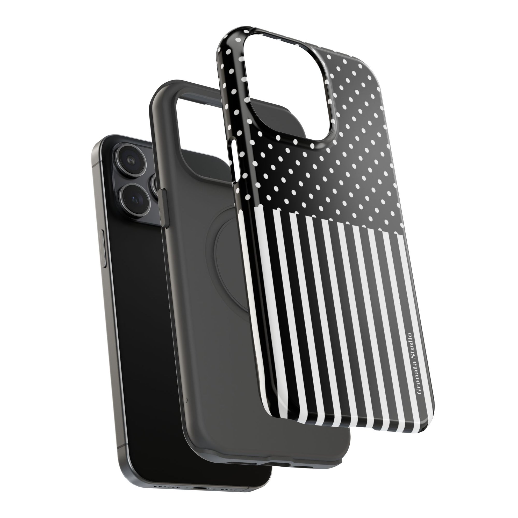B&W Polka Dots x Stripes Phone Case