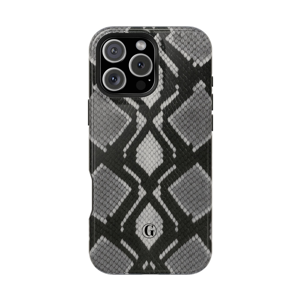 Grey Snakeskin Print Phone Case