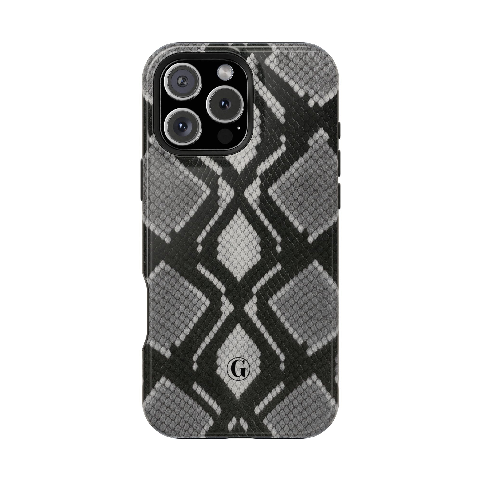 Grey Snakeskin Print Phone Case