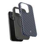 Navy Blue Polka Dots Phone Case