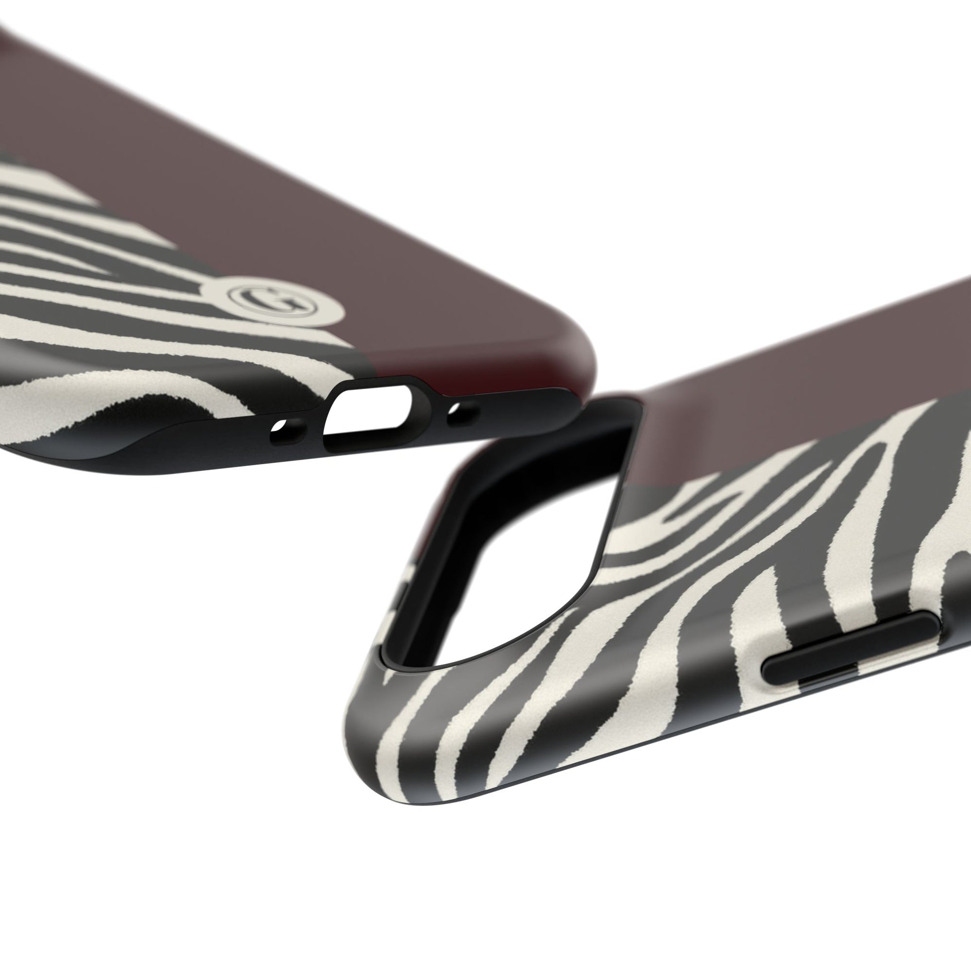 Zebra Print x Burgundy Phone Case