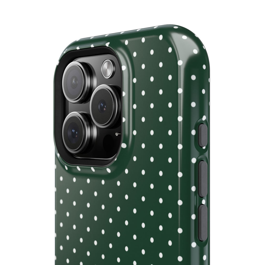 Emerald Green Polka Dots Phone Case
