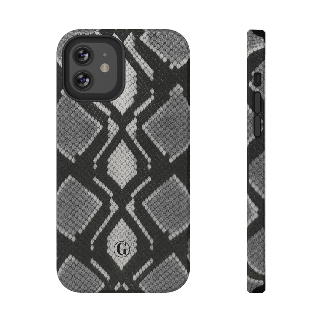 Grey Snakeskin Print Phone Case